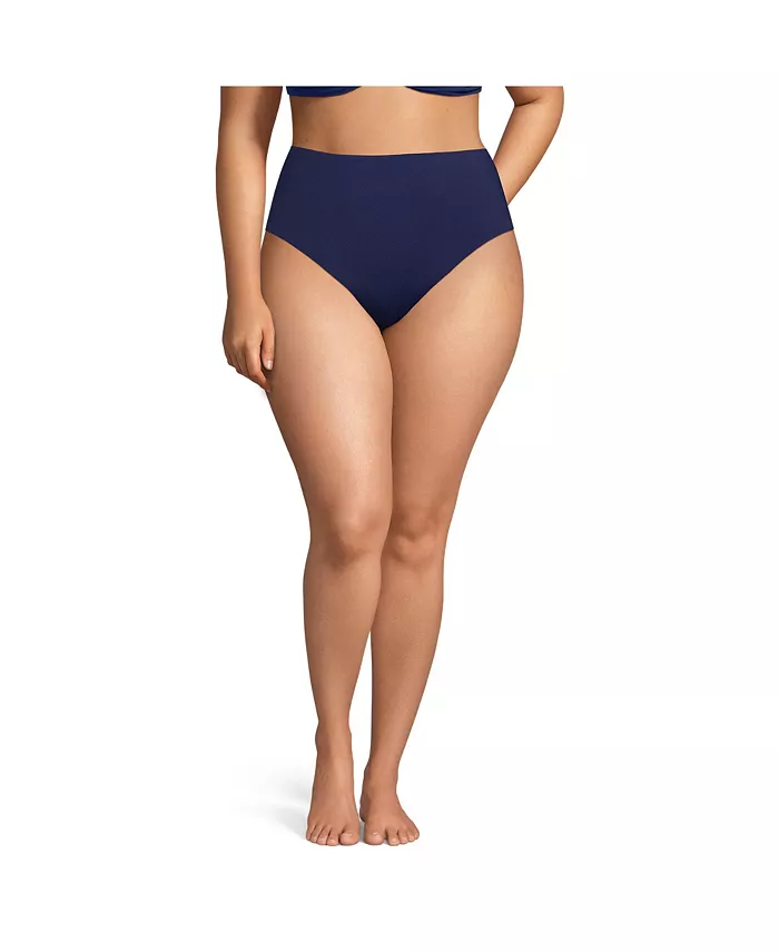 Плавки-бикини больших размеров с высокой талией Lands' End, синий
Плавки-бикини больших размеров с высокой талией Lands' End, синий