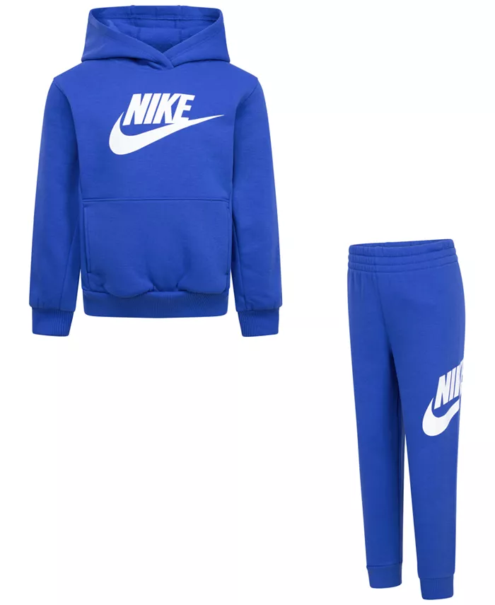 Детский комплект из толстовки с капюшоном и брюк Little Boys Club Fleece 2-Pc. Logo Nike, синий
Детский комплект из толстовки с капюшоном и брюк Little Boys Club Fleece 2-Pc. Logo Nike, синий