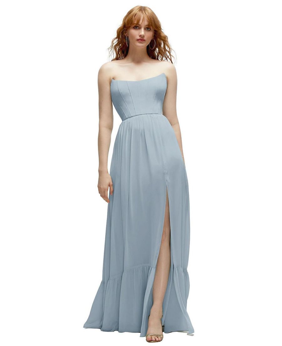 Длинное платье-макси без бретелей с корсетом в форме кошачий глаз, с оборками по низу и юбкой А-силуэта, большого размера Dessy Collection, Mist
Длинное платье-макси без бретелей с корсетом в форме кошачий глаз, с оборками по низу и юбкой А-силуэта, большого размера Dessy Collection, Mist