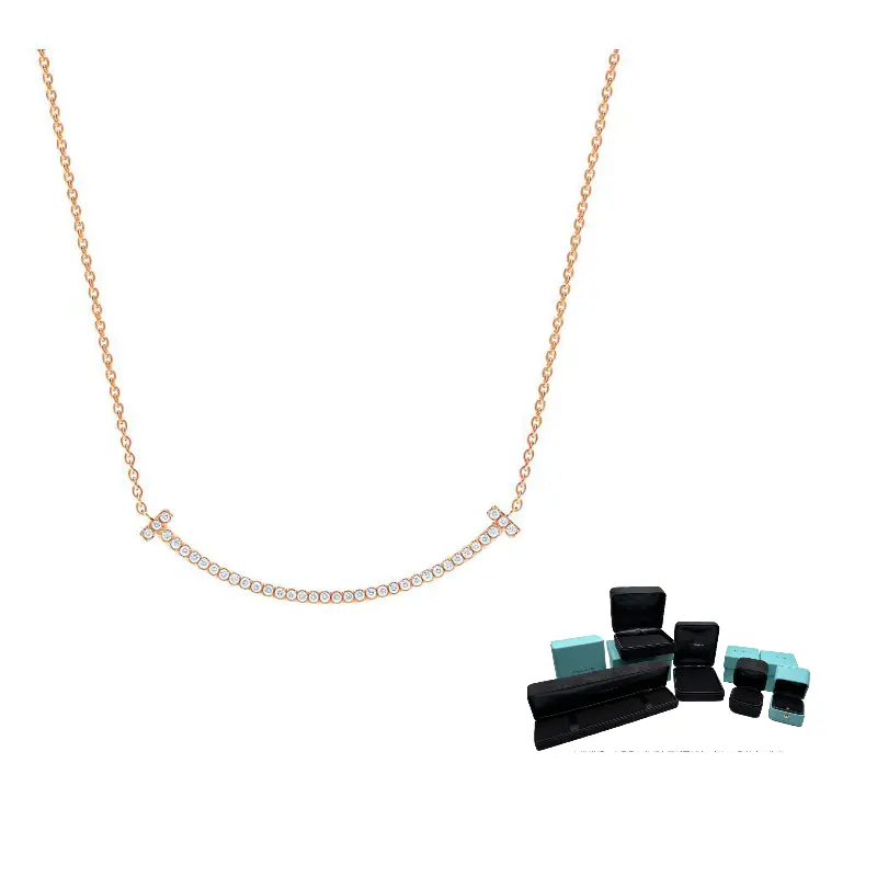 TIFFANY & CO. Ожерелье из розового золота 18 карат с бриллиантами для женщин T 18
TIFFANY & CO. Ожерелье из розового золота 18 карат с бриллиантами для женщин T 18