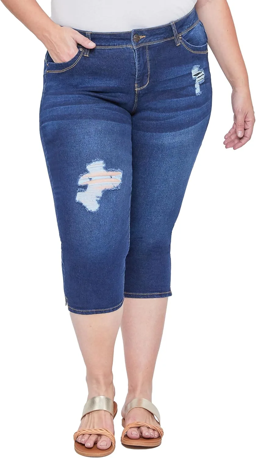 Royalty for Me Women's YMI Jeans Plus Size Sustainable Mid Rise Capri
Royalty for Me Women's YMI Jeans Plus Size Sustainable Mid Rise Capri