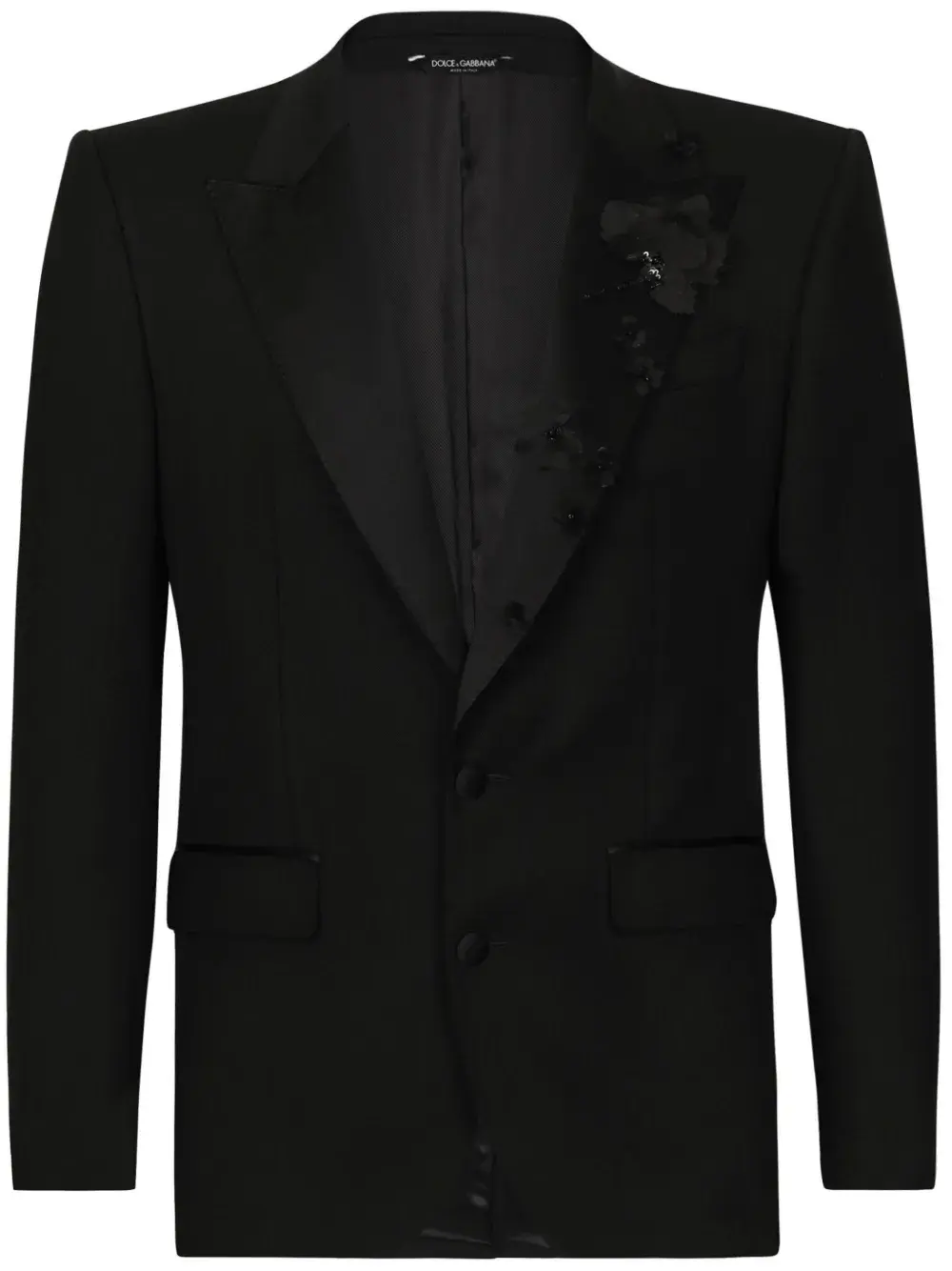 Костюм с однобортным пиджаком и цветочной аппликацией DOLCE & GABBANA, черный
Костюм с однобортным пиджаком и цветочной аппликацией DOLCE & GABBANA, черный