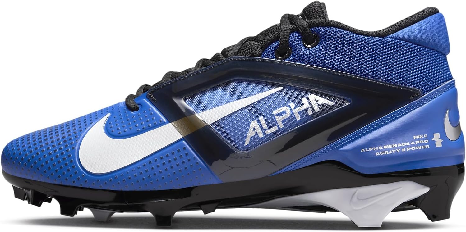 Футбольные бутсы Nike Alpha Menace 4 Pro NRG для мужчин, Hyper Royal/Metallic Silver/Midnight Navy
Футбольные бутсы Nike Alpha Menace 4 Pro NRG для мужчин, Hyper Royal/Metallic Silver/Midnight Navy