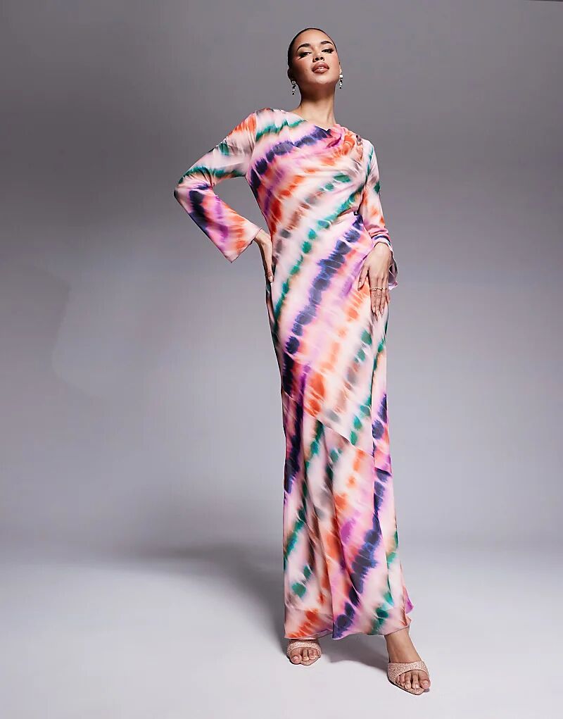 Шифоновое макси-платье с воротником-хомутиком в абстрактную розовую полоску Daska
Шифоновое макси-платье с воротником-хомутиком в абстрактную розовую полоску Daska