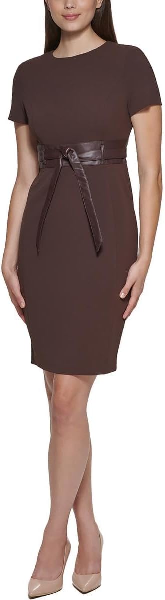 Женское платье Calvin Klein из крепа с короткими рукавами для мероприятий, Coffee Bean
Женское платье Calvin Klein из крепа с короткими рукавами для мероприятий, Coffee Bean