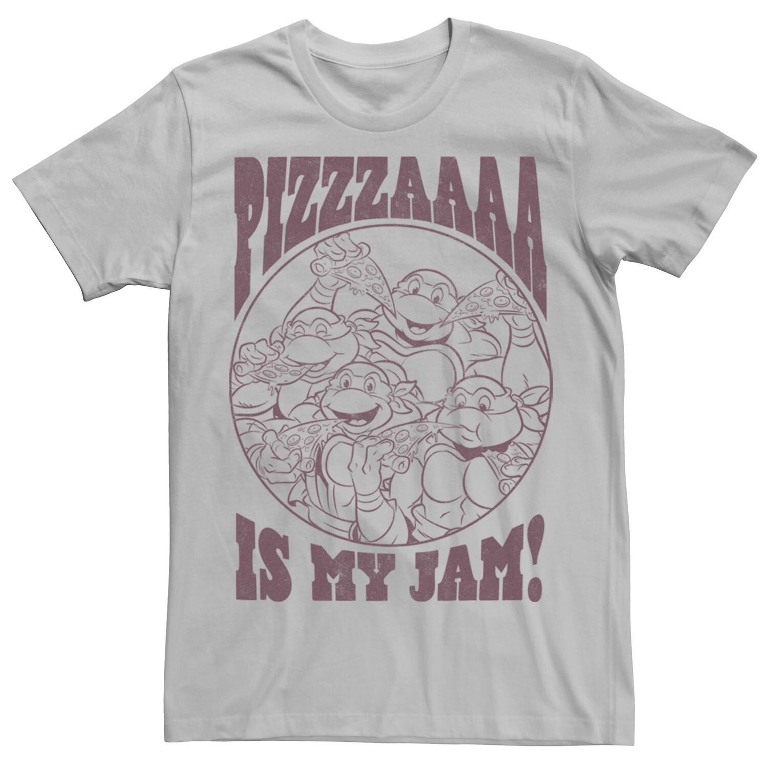 Мужская футболка с буквенным портретом «Черепашки ниндзя Pizza Is My Jam» Licensed Character, серебристый
Мужская футболка с буквенным портретом «Черепашки ниндзя Pizza Is My Jam» Licensed Character, серебристый