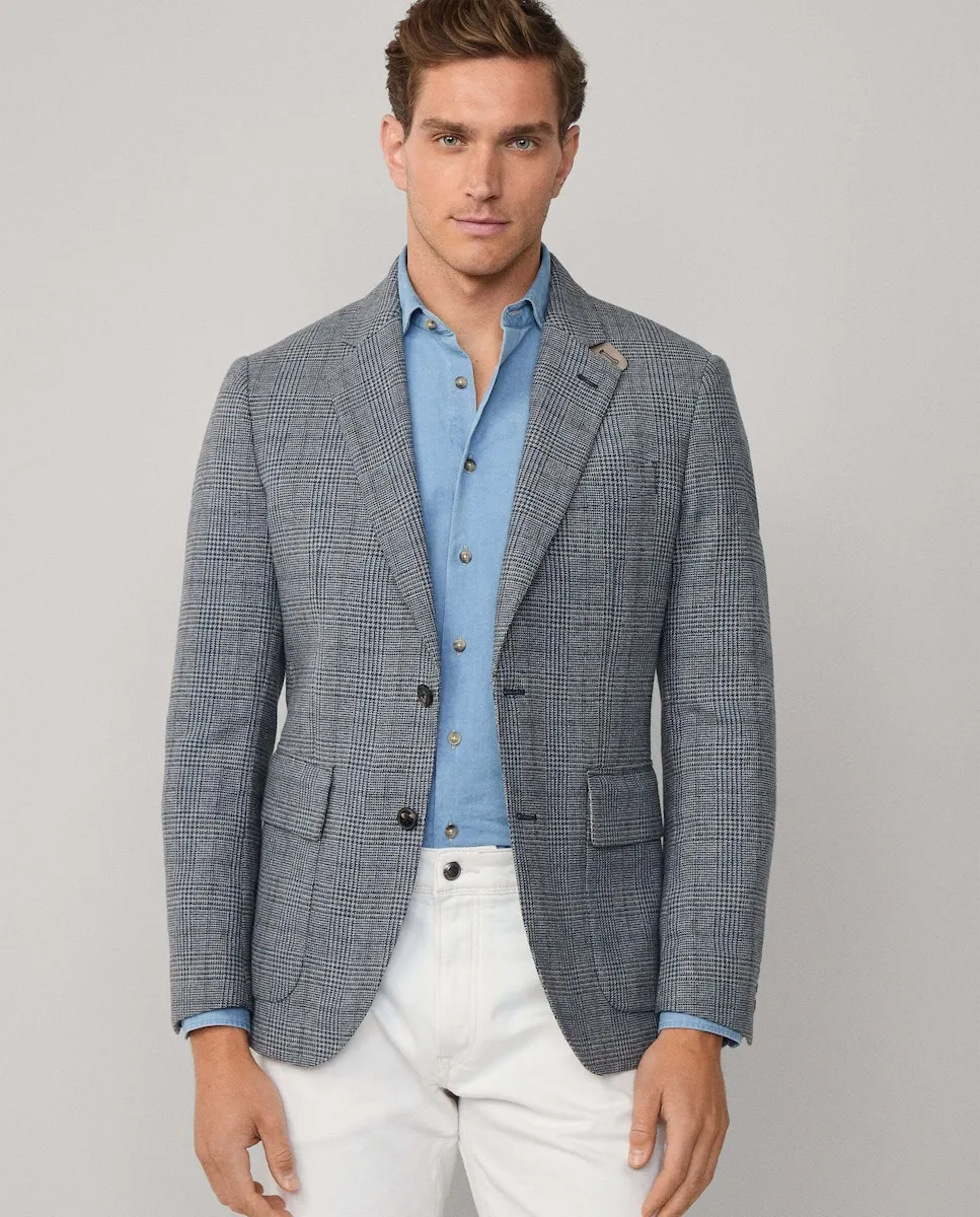 Мужской пиджак в клетку глен-джаспер Hackett, синий
Мужской пиджак в клетку глен-джаспер Hackett, синий