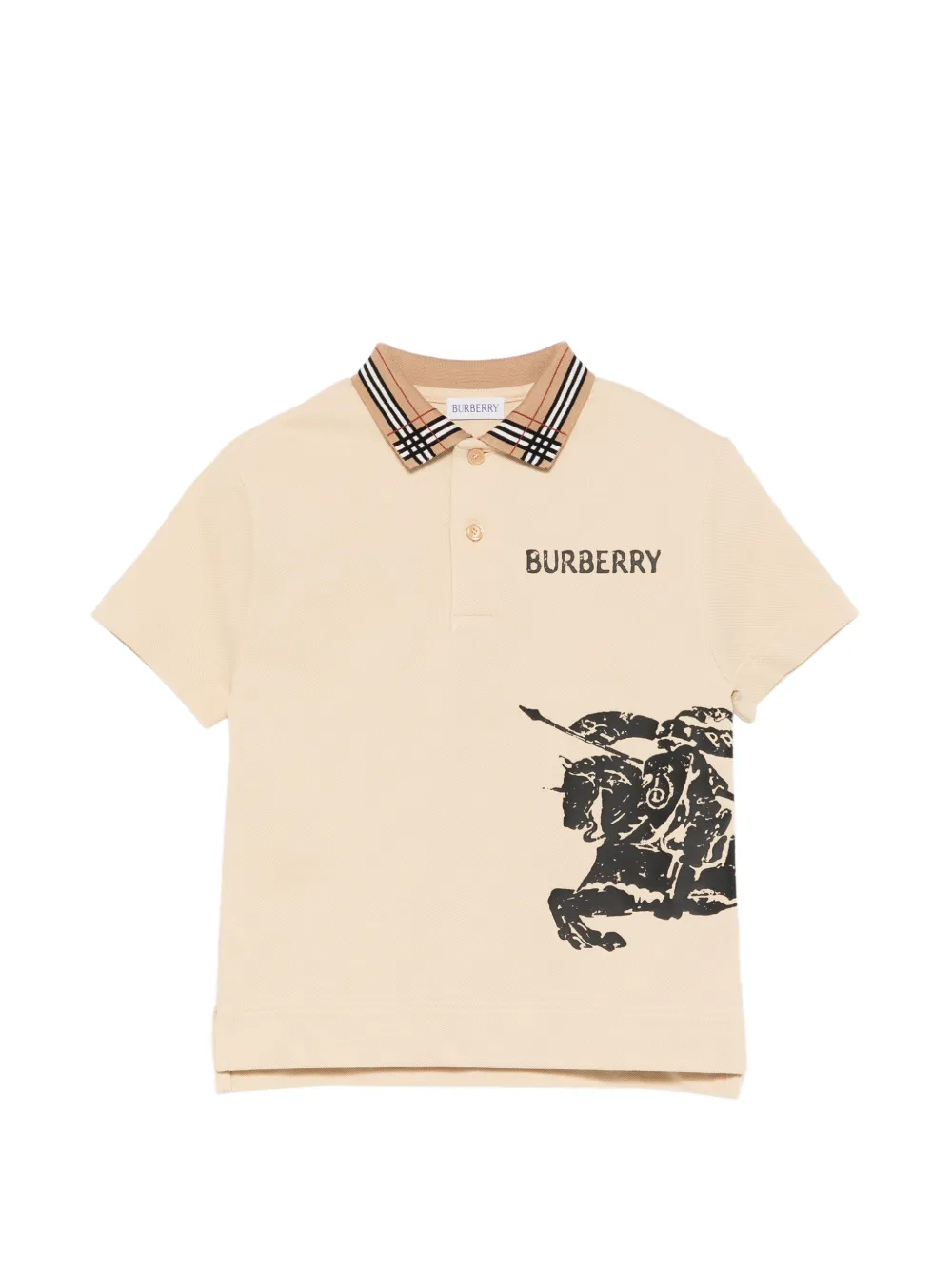 Поло с графическим логотипом Burberry Kids, бежевый
Поло с графическим логотипом Burberry Kids, бежевый