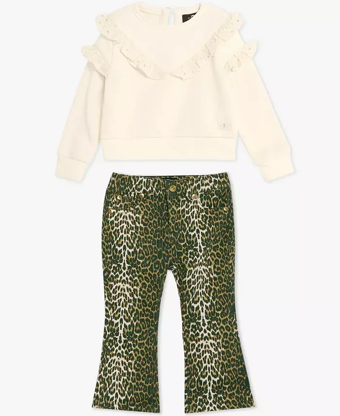 Детский комплект для девочек из топа и штанов 7 For All Mankind, мультиколор
Детский комплект для девочек из топа и штанов 7 For All Mankind, мультиколор