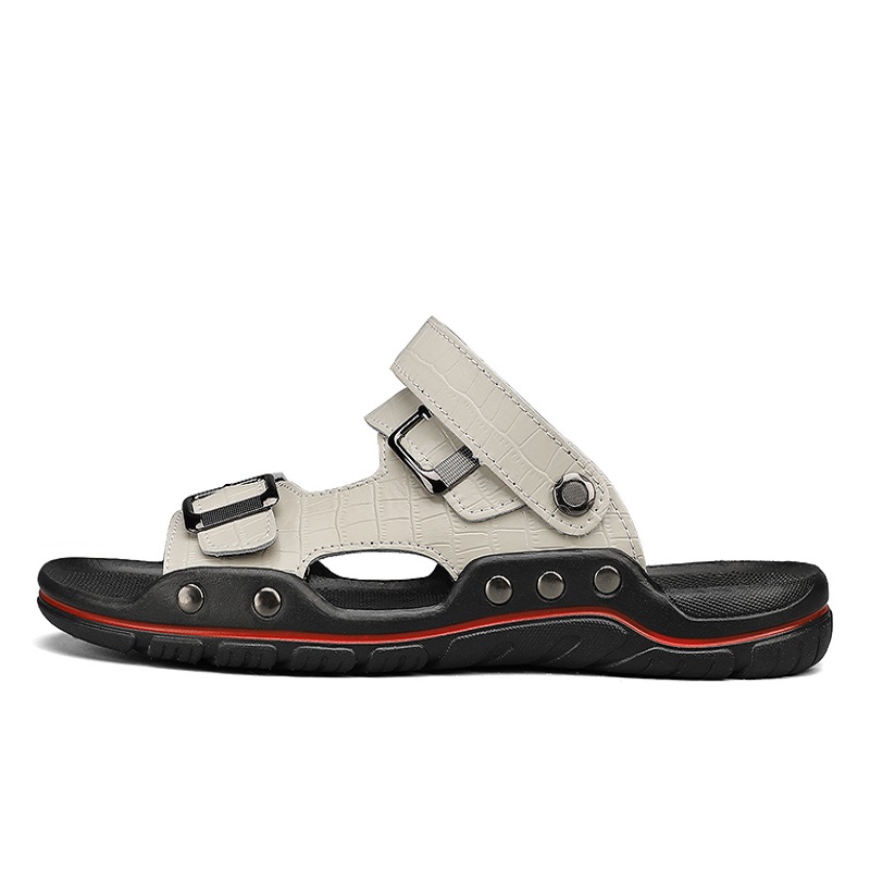 Пляжные сандалии мужские Ecru/Black с подвеской бык
Пляжные сандалии мужские Ecru/Black с подвеской бык