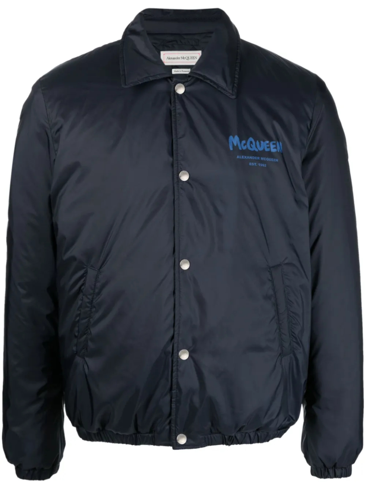 Бомбер с логотипом Alexander McQueen, синий
Бомбер с логотипом Alexander McQueen, синий