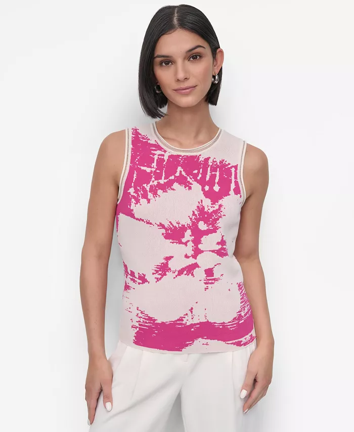 Миниатюрный цветочный свитер-майка DKNY, розовый
Миниатюрный цветочный свитер-майка DKNY, розовый