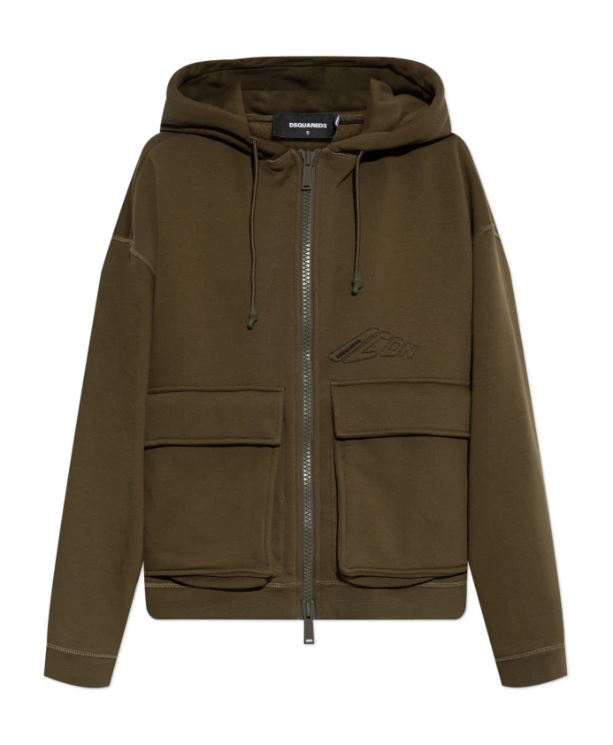 Толстовка с капюшоном Dsquared2, зеленый
Толстовка с капюшоном Dsquared2, зеленый