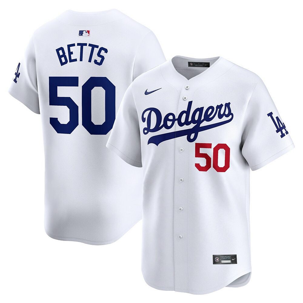 Мужская белая майка Nike Mookie Betts Los Angeles Dodgers Home Limited Player, цвет Lad White
Мужская белая майка Nike Mookie Betts Los Angeles Dodgers Home Limited Player, цвет Lad White