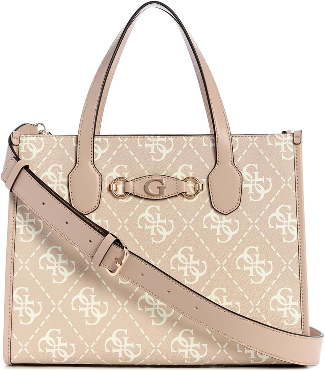 GUESS женская сумка-тоут Izzy с двумя отделениями, Sand Logo
GUESS женская сумка-тоут Izzy с двумя отделениями, Sand Logo