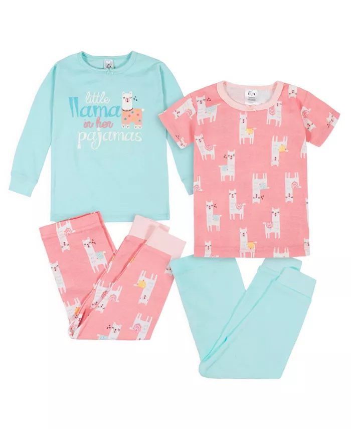 Пижама для девочек из хлопка, 4 предмета, облегающая Gerber, синий
Пижама для девочек из хлопка, 4 предмета, облегающая Gerber, синий