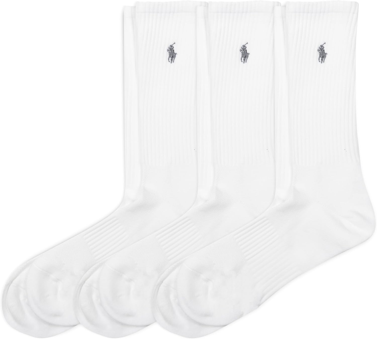 Мужские спортивные носки Polo Ralph Lauren Tech Athletic Crew - набор из 3 пар - спортивные, с амортизирующей поддержкой свода стопы, White
Мужские спортивные носки Polo Ralph Lauren Tech Athletic Crew - набор из 3 пар - спортивные, с амортизирующей поддержкой свода стопы, White