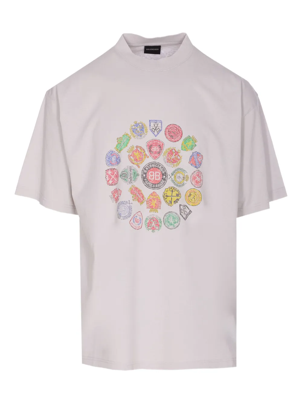 Футболка с принтом и круглым вырезом Balenciaga, серый
Футболка с принтом и круглым вырезом Balenciaga, серый