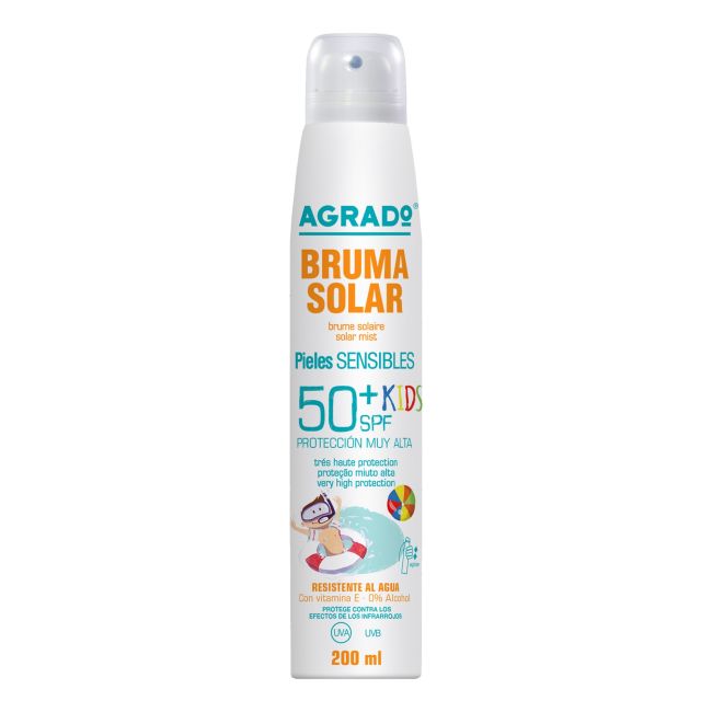 Bruma solar spf50 kids солнцезащитный спрей для тела для детей Agrado, 200 мл
Bruma solar spf50 kids солнцезащитный спрей для тела для детей Agrado, 200 мл