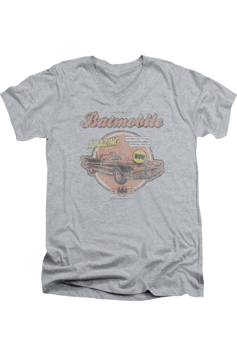 Футболка с коротким рукавом и V-образным вырезом для взрослых «Бэтмен Удивительный Бэтмобиль» Gildan, цвет athletic heather
Футболка с коротким рукавом и V-образным вырезом для взрослых «Бэтмен Удивительный Бэтмобиль» Gildan, цвет athletic heather
