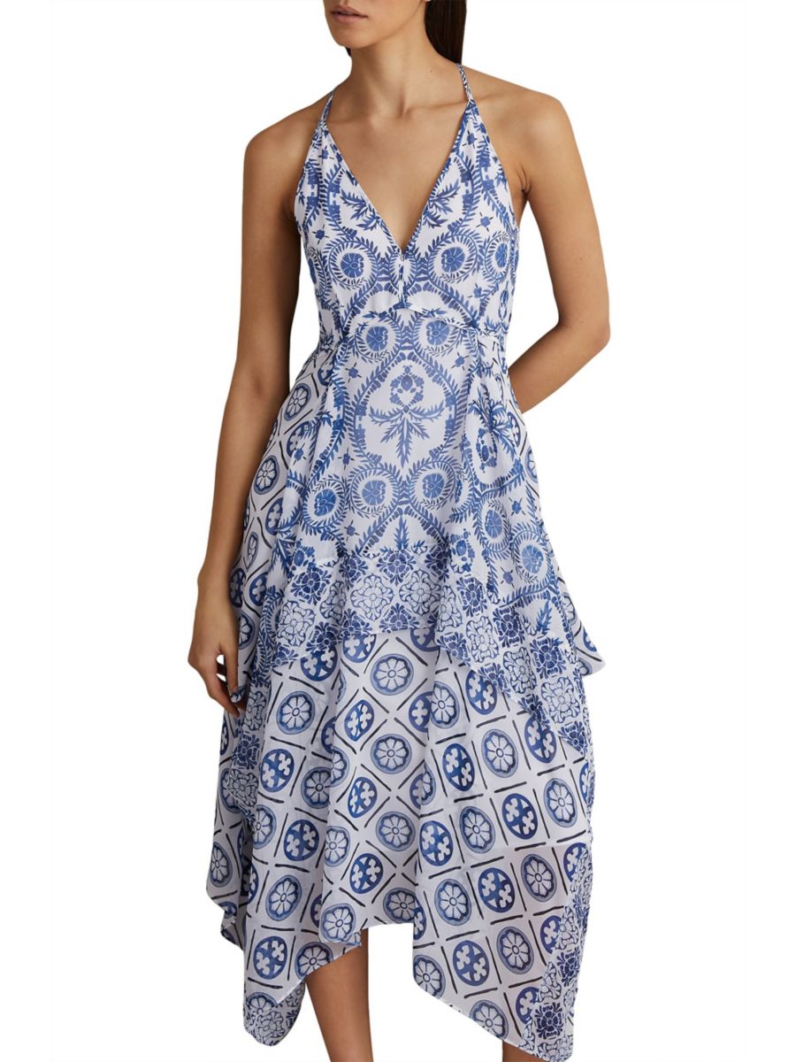Асимметричное платье миди с принтом Tiller Reiss, синий
Асимметричное платье миди с принтом Tiller Reiss, синий