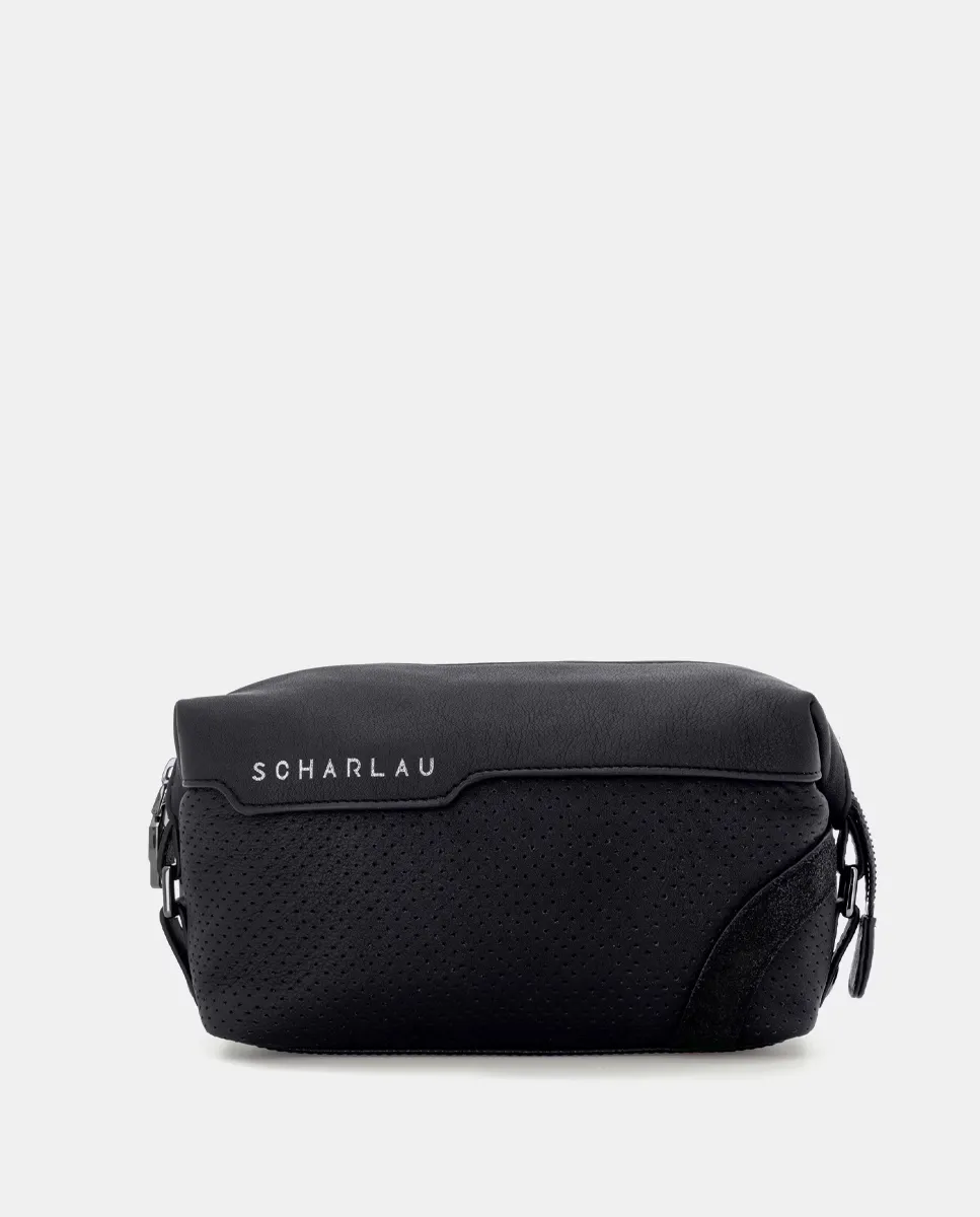 Черная кожаная сумка для туалетных принадлежностей Scharlau, чёрный
Черная кожаная сумка для туалетных принадлежностей Scharlau, чёрный