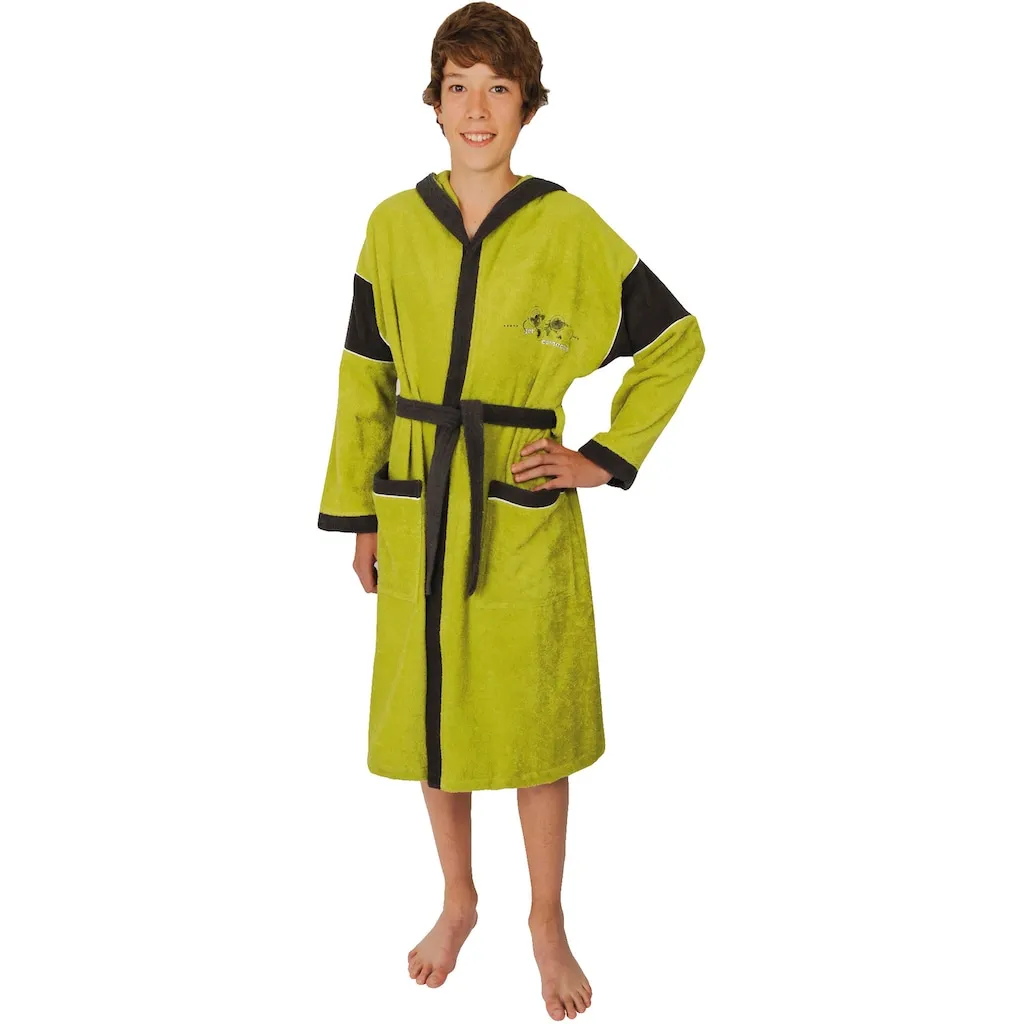 Детский халат Connect с вышивкой, с карманами, машинная стирка, подходит для сушки в сушильной машине Wörner, светло-зеленый
Детский халат Connect с вышивкой, с карманами, машинная стирка, подходит для сушки в сушильной машине Wörner, светло-зеленый