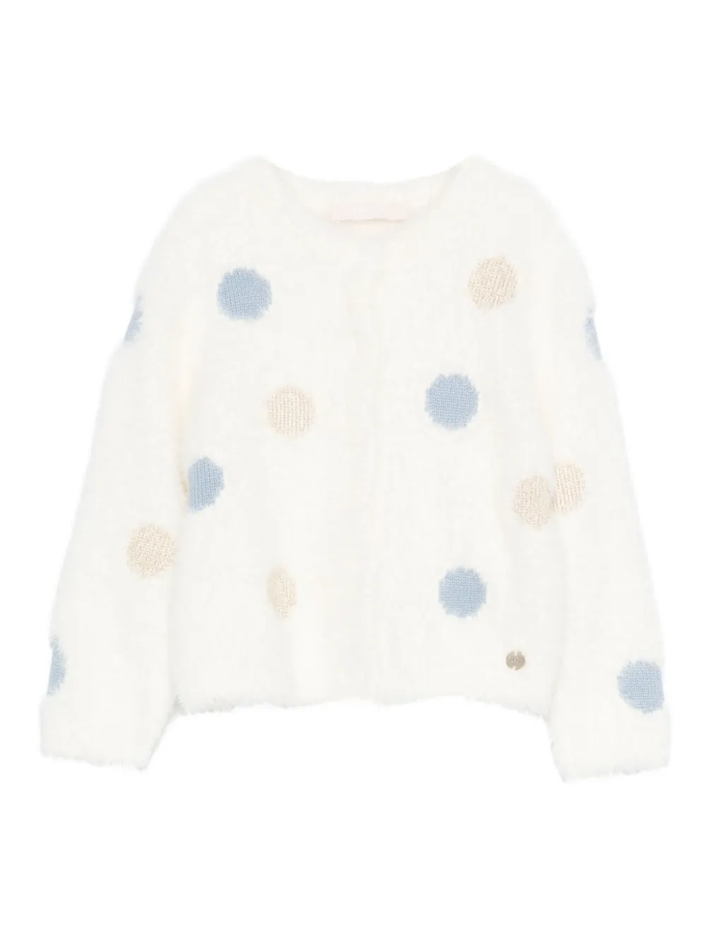 Свитер в горошек Liu Jo Kids, белый 
Свитер в горошек Liu Jo Kids, белый