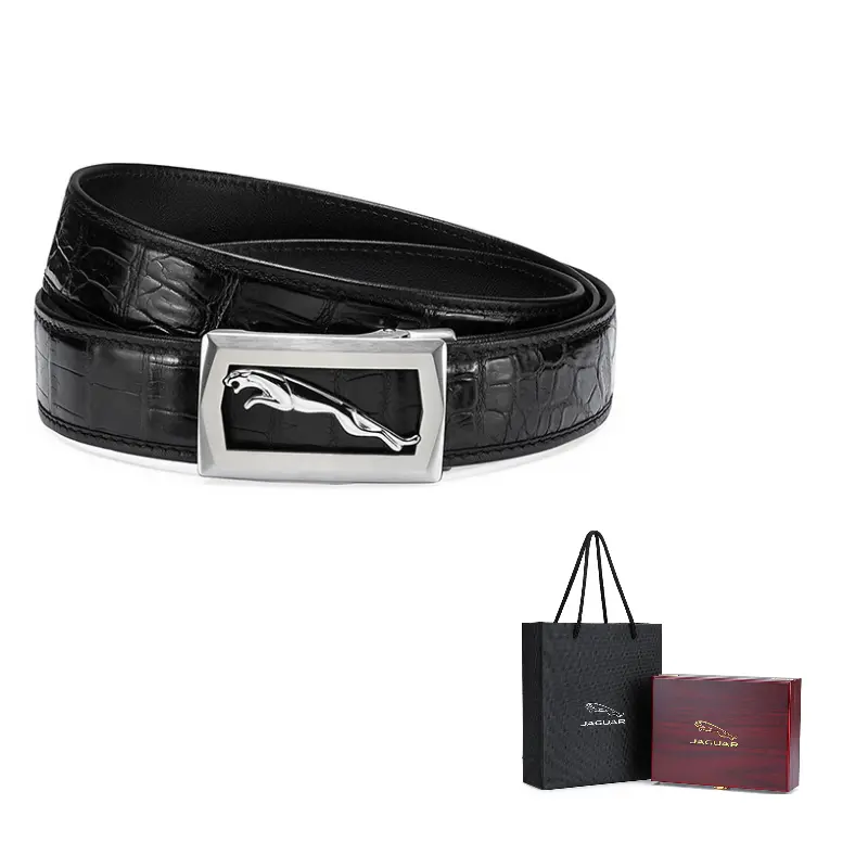 JAGUAR Кожаный ремень с автоматической пряжкой в деловом стиле черный мужской, Black
JAGUAR Кожаный ремень с автоматической пряжкой в деловом стиле черный мужской, Black