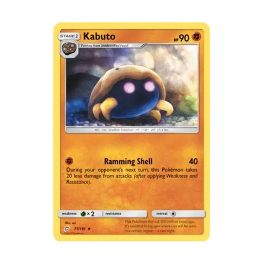 CCG Кабуто (Ю) #77, Pokemon - SM - Team Up - Singles
CCG Кабуто (Ю) #77, Pokemon - SM - Team Up - Singles