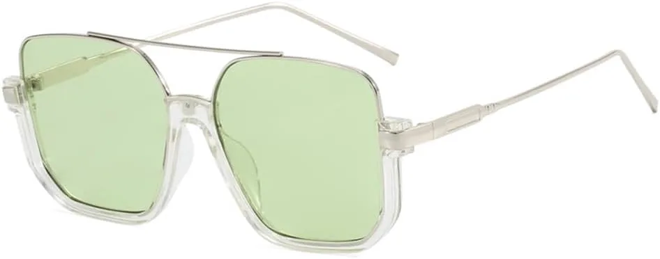 Солнцезащитные очки-авиаторы Heptagram Retro Oversized для женщин, квадратные, полуободковые, в стиле 70-х, модные и милые HEPTAGRAM 7, Transparent/Green
Солнцезащитные очки-авиаторы Heptagram Retro Oversized для женщин, квадратные, полуободковые, в стиле 70-х, модные и милые HEPTAGRAM 7, Transparent/Green