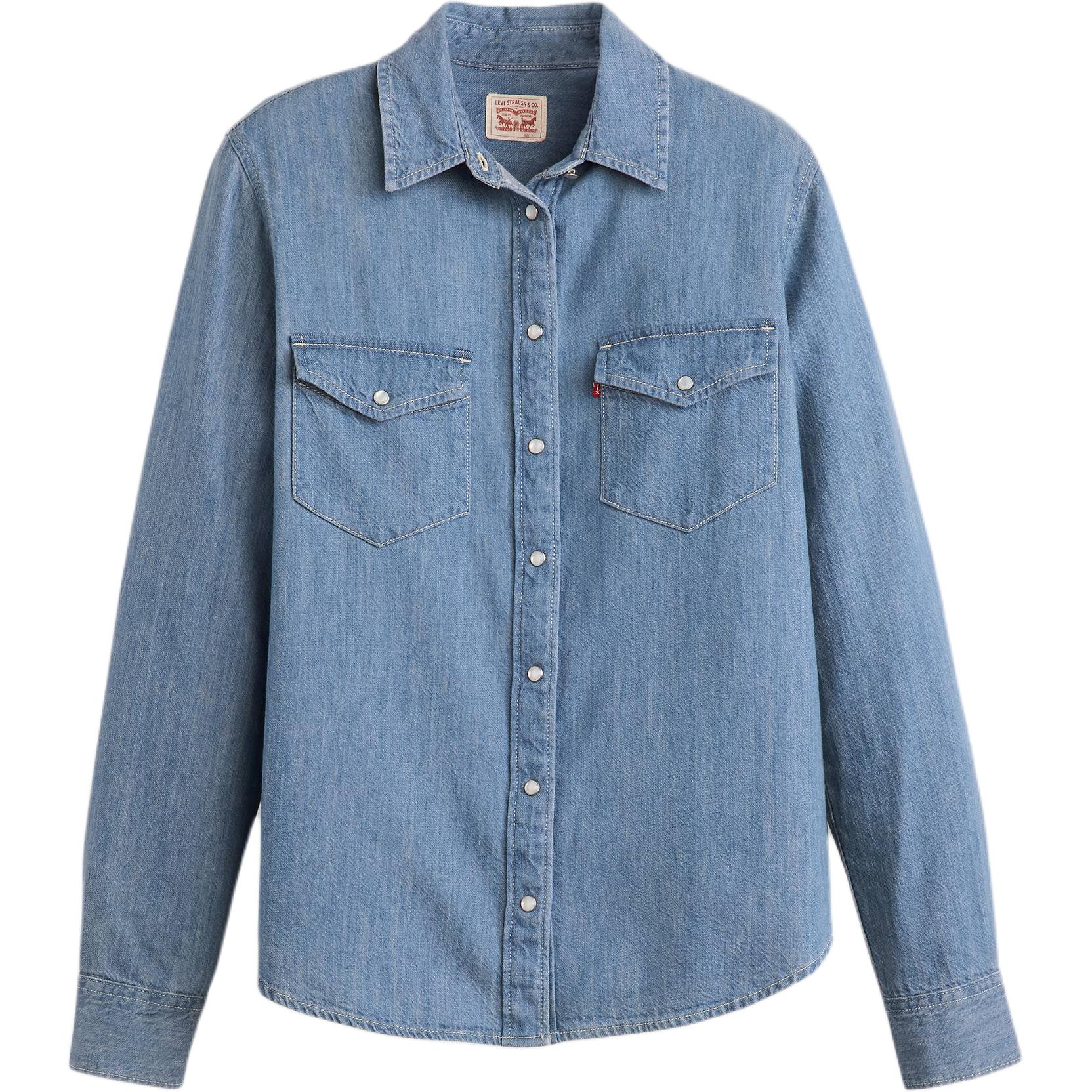 Левис айконик деним рубашка Levis, синий
Левис айконик деним рубашка Levis, синий