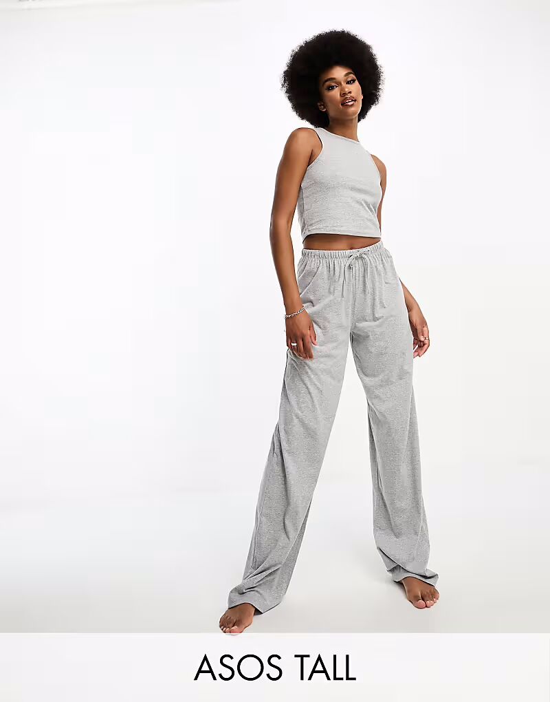 Пижамные брюки Tall из хлопка в сером меланжевом цвете Asos Tall
Пижамные брюки Tall из хлопка в сером меланжевом цвете Asos Tall