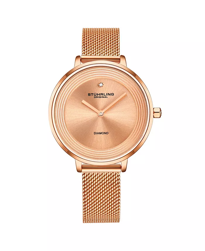 Женские часы-браслет из нержавеющей стали с сетчатым ремешком, розовое золото, 37 мм Stuhrling, розовый
Женские часы-браслет из нержавеющей стали с сетчатым ремешком, розовое золото, 37 мм Stuhrling, розовый
