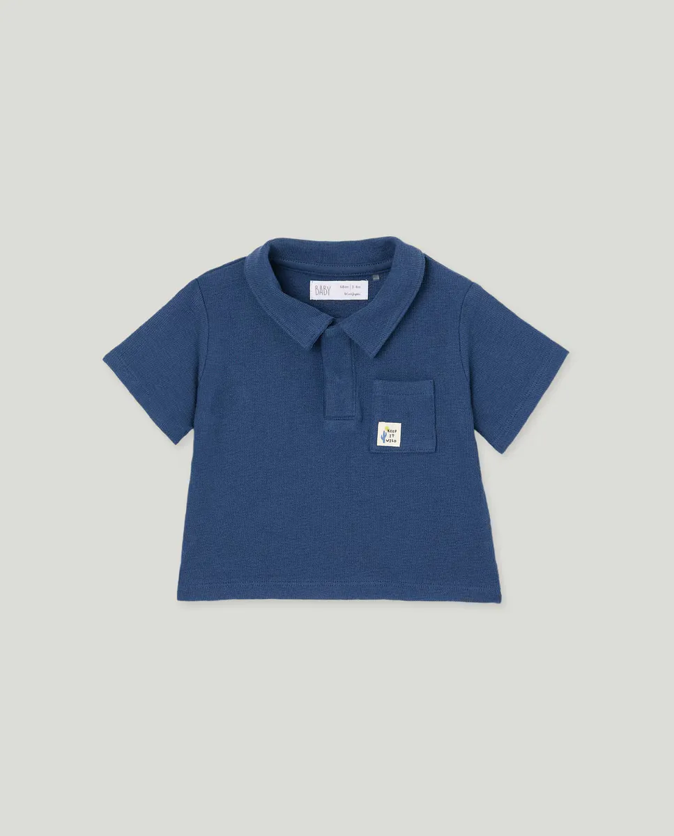Детский однотонный поло с коротким рукавом из пике Baby El Corte Inglés, индиго
Детский однотонный поло с коротким рукавом из пике Baby El Corte Inglés, индиго