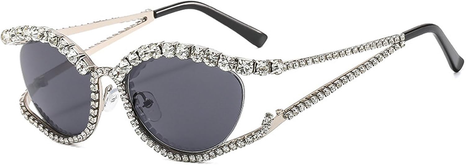 Laureles Модные блестящие солнцезащитные очки с кошачьими ушками и стразами для женщин, солнцезащитные очки с кристаллами и бриллиантами для мужчин, панк-очки с блестками, White
Laureles Модные блестящие солнцезащитные очки с кошачьими ушками и стразами для женщин, солнцезащитные очки с кристаллами и бриллиантами для мужчин, панк-очки с блестками, White