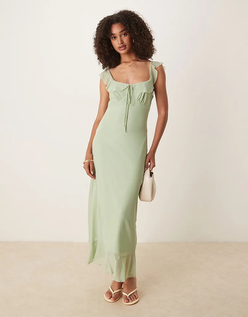 Платье миди с сетчатой отделкой и двойной оборкой ASOS DESIGN цвета шалфея
Платье миди с сетчатой отделкой и двойной оборкой ASOS DESIGN цвета шалфея