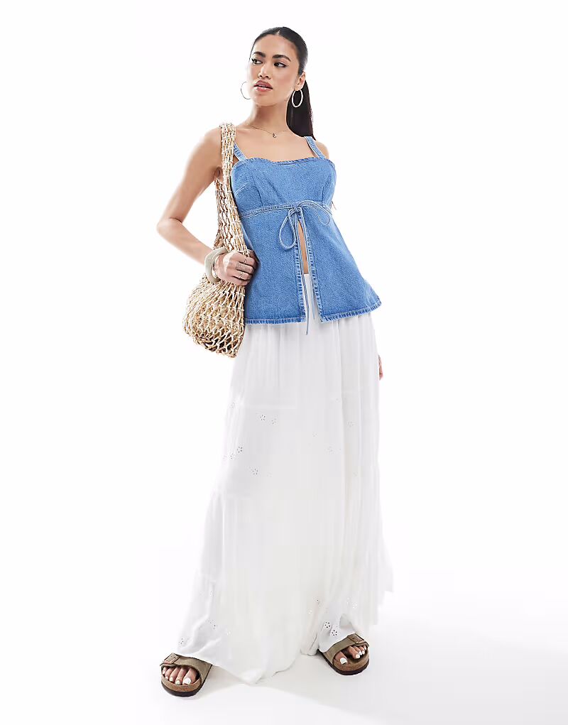 ONLY фактурная юбка макси белого цвета
ONLY фактурная юбка макси белого цвета