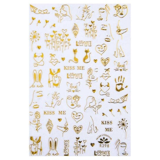 Наклейки для ногтей, Тонкие, Самоклеящиеся, День святого Валентина золото № R398 MollyLac, Molly Lac
Наклейки для ногтей, Тонкие, Самоклеящиеся, День святого Валентина золото № R398 MollyLac, Molly Lac