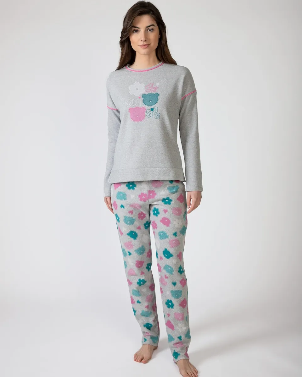 Женская пижама из трикотажа милано, длинная Massana, серый/розовый
Женская пижама из трикотажа милано, длинная Massana, серый/розовый