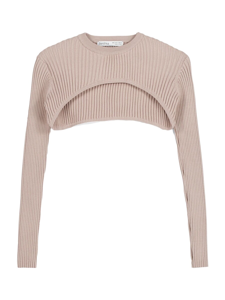 Свитер Bershka, темно-бежевый
Свитер Bershka, темно-бежевый