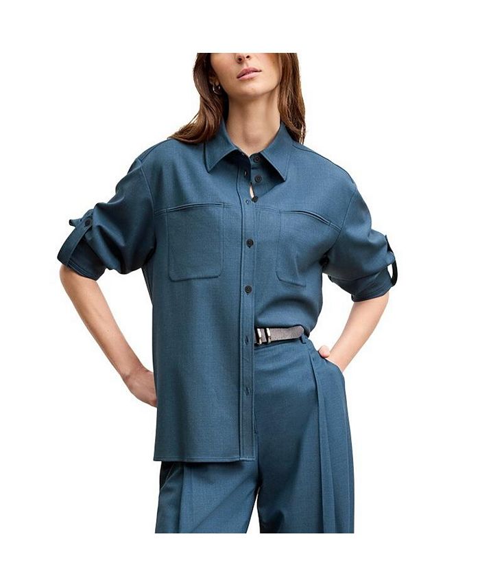 Рубашка на пуговицах Russell - стирка, шерстяной твил M.M.LaFleur, синий
Рубашка на пуговицах Russell - стирка, шерстяной твил M.M.LaFleur, синий