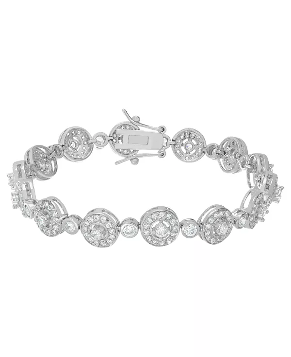 Браслет из тонких звеньев с серебряным покрытием и кубическим цирконием Macy'S, silver
Браслет из тонких звеньев с серебряным покрытием и кубическим цирконием Macy'S, silver