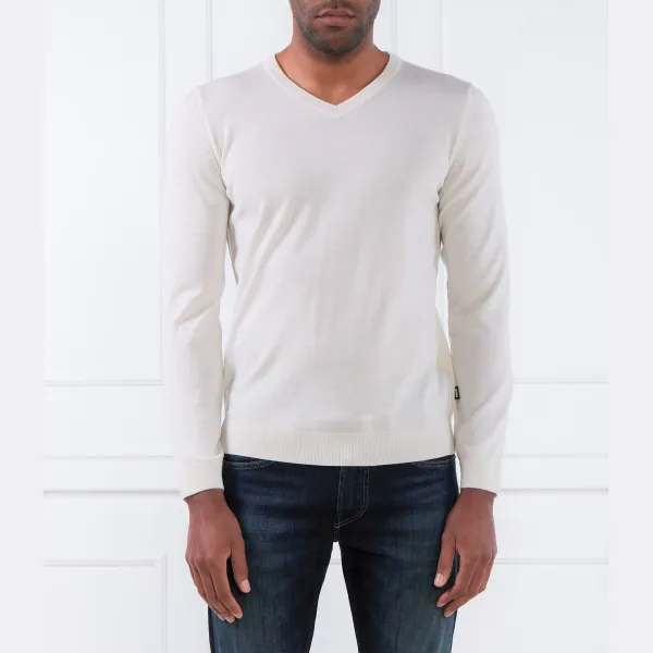 Шерстяной свитер приталенного кроя Melba-p Boss, белый
Шерстяной свитер приталенного кроя Melba-p Boss, белый