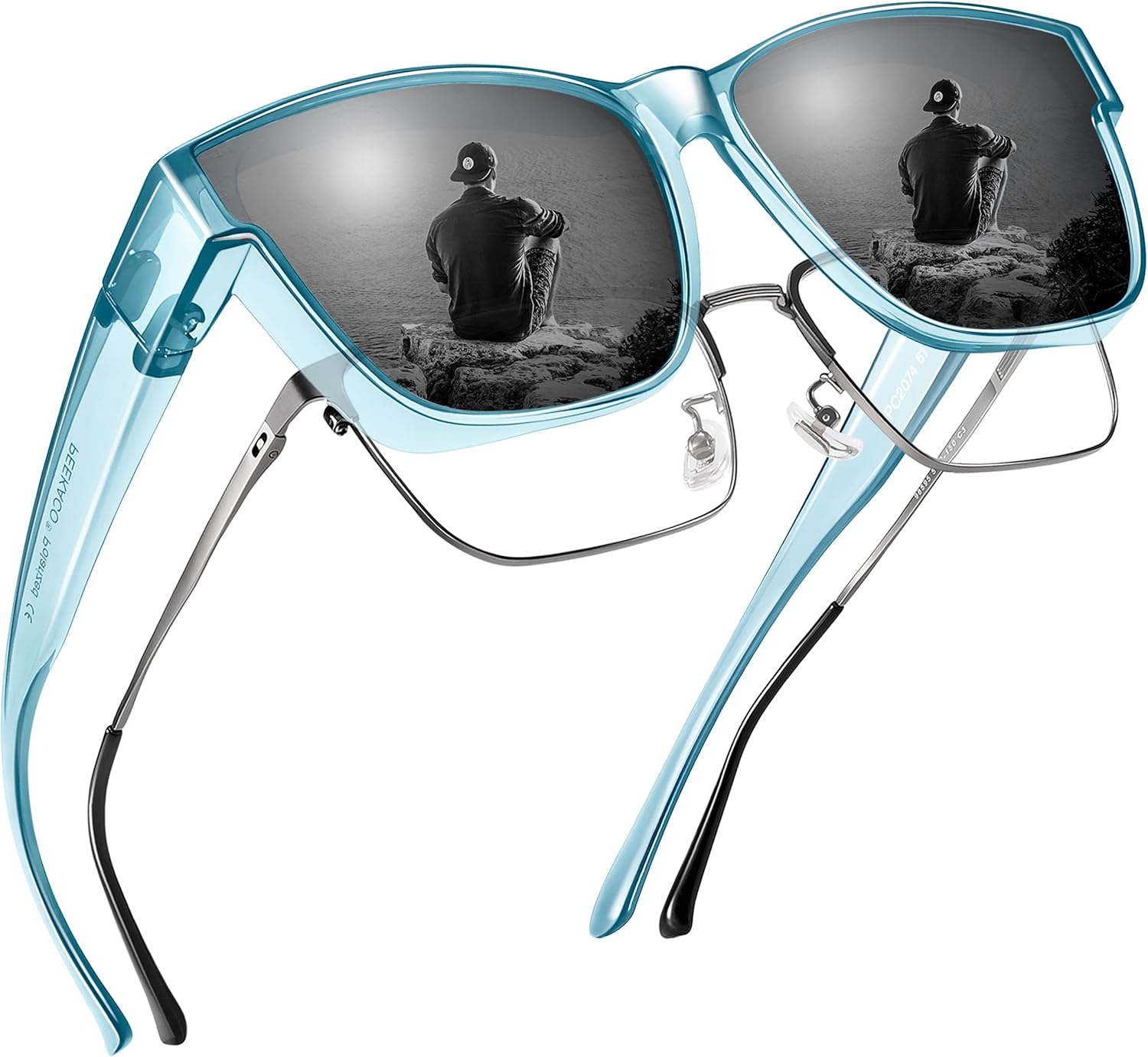 Поляризованные солнцезащитные очки, надеваемые поверх обычных очков, для женщин и мужчин, большие квадратные летние очки с защитой от УФ-излучения UV400 Peekaco, A05 Transparent Blue Frame/Grey Lens
Поляризованные солнцезащитные очки, надеваемые поверх обычных очков, для женщин и мужчин, большие квадратные летние очки с защитой от УФ-излучения UV400 Peekaco, A05 Transparent Blue Frame/Grey Lens