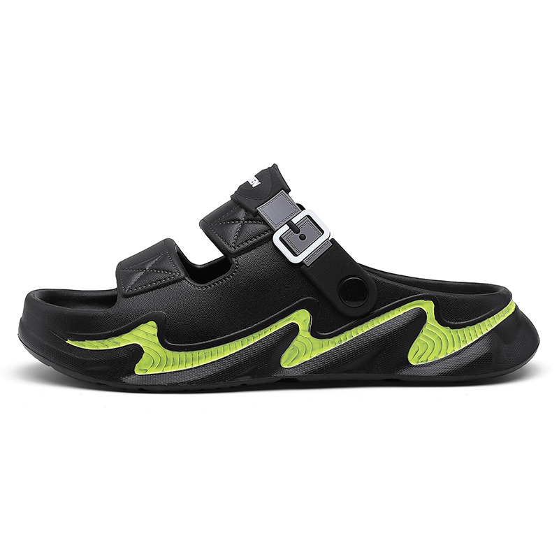 RENBEN Тихие противоскользящие шлепанцы мужские черно-зеленые, цвет Black Green
RENBEN Тихие противоскользящие шлепанцы мужские черно-зеленые, цвет Black Green