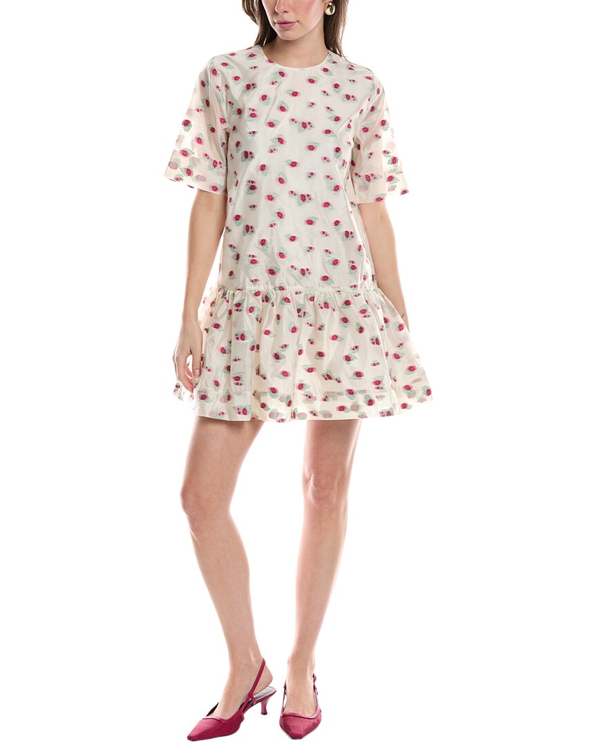 Жаккардовое мини-платье GANNI из органзы, белый
Жаккардовое мини-платье GANNI из органзы, белый