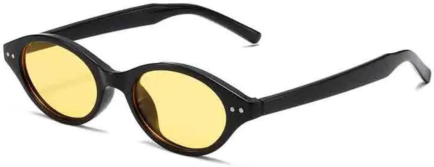 Модные роскошные солнцезащитные очки маленького овального размера для женщин, в стиле ретро, для мужчин, с заклепками, защита от УФ-излучения UV400 TOIPASTN, Black Yellow
Модные роскошные солнцезащитные очки маленького овального размера для женщин, в стиле ретро, для мужчин, с заклепками, защита от УФ-излучения UV400 TOIPASTN, Black Yellow