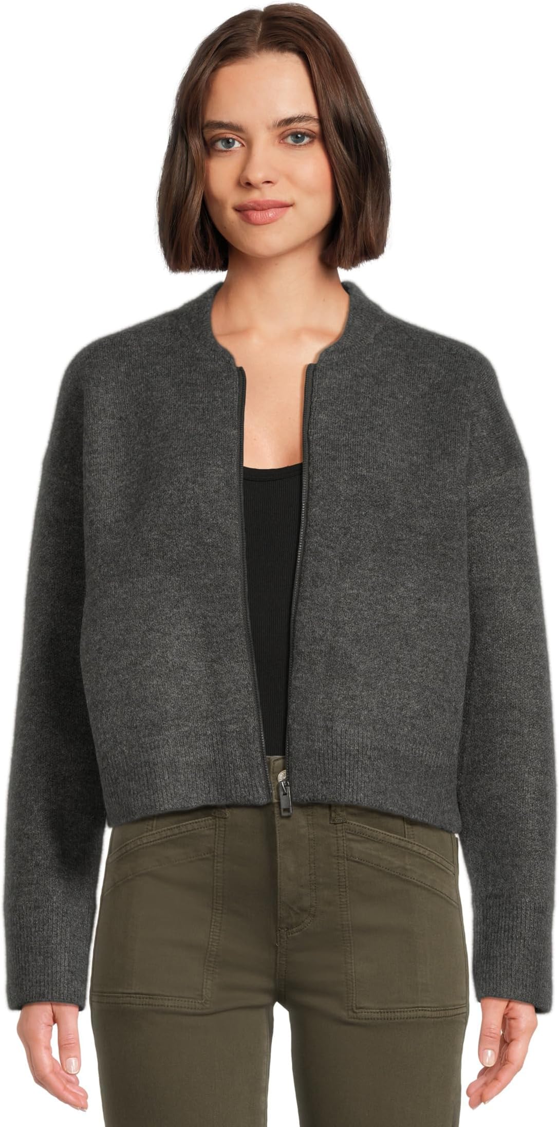 Свитер Michael Stars Women's Lidia Cropped Bomber Jacket, Charcoal
Свитер Michael Stars Women's Lidia Cropped Bomber Jacket, Charcoal