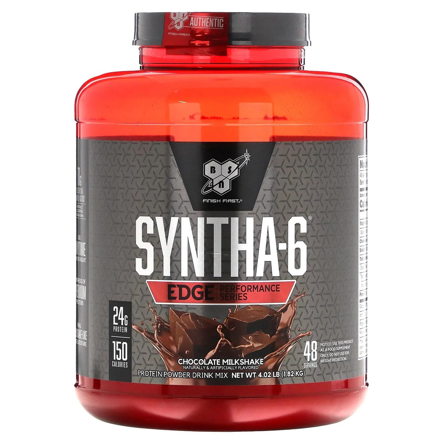 BSN Syntha-6 Edge Протеиновая сухая смесь для приготовления напитка шоколадный молочный коктейль 4,02 фунта (1,82 кг)
BSN Syntha-6 Edge Протеиновая сухая смесь для приготовления напитка шоколадный молочный коктейль 4,02 фунта (1,82 кг)